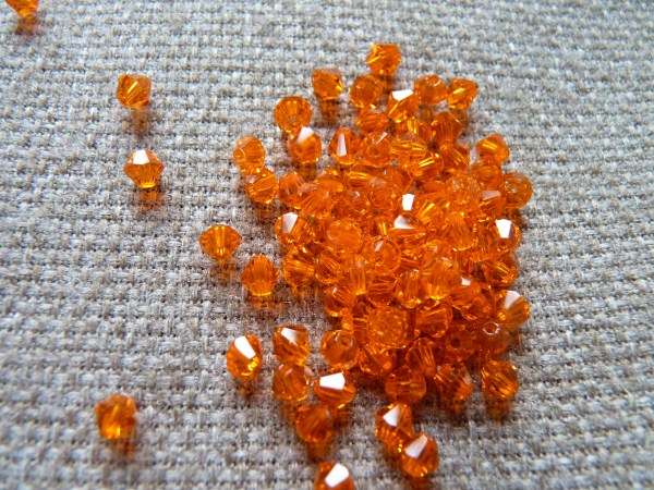 cseh bicone 4 mm narancs 20 db