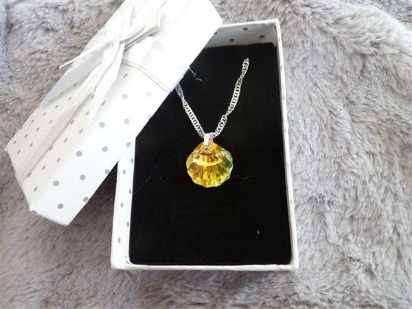 Swarovski kristály kagyló medálos nyaklánc crystal AB