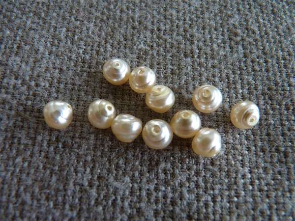 6 mm csavart gömb krém 5 db