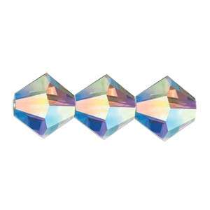 rondelle (bicone) 4 mm: crystal AB2x