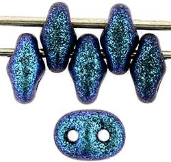superduo gyöngy: polycrome-indigo violet 10 g