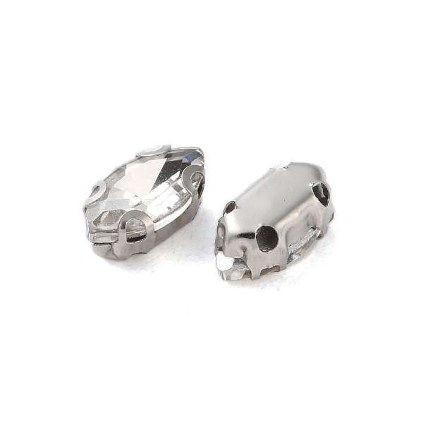 foglalatos üveg kaboson navette kristály 8 x 4 mm