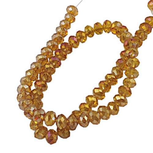 4 x 3 mm sötét topáz AB donut 20 db