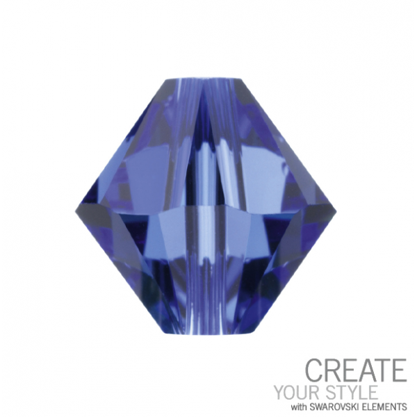 sw bicone 4 mm: sapphire