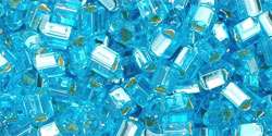 Toho triangle 8/0 ezüst közepű aqua 10 gr