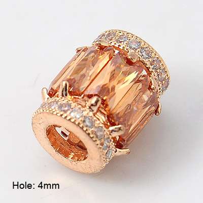cirkonia rondell köztes/nk rose gold 1 db