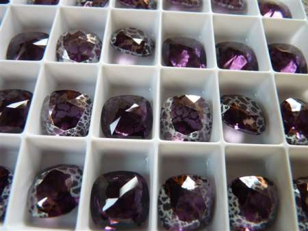 sw square amethyst silver patina 12 mm fóliázatlan