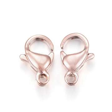 delfinkapocs: rose gold színű rozsdamentes acél 1 db 10 mm