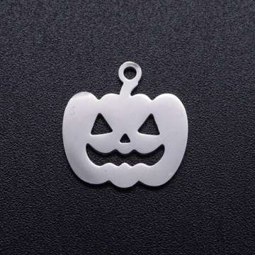 rozsdamentes acél Halloween tök medál