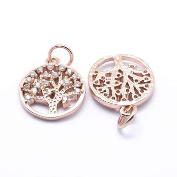 cirkonia életfa medál rose gold