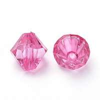 6 mm pink kúpos akril gyöngy 20 db
