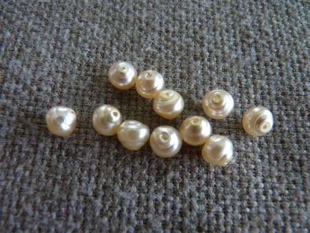 6 mm csavart gömb krém 5 db