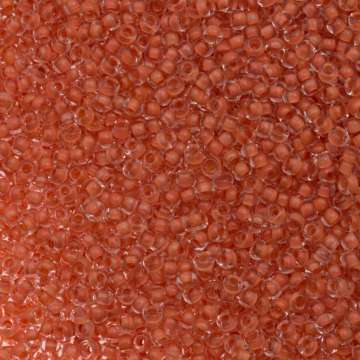 cseh kásagyöngy 9/0 terracotta festett közepű kristály 22,5 gr 38389