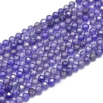 cirkonia gyöngyök 2,7 mm szál tanzanit
