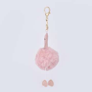 pom pom kulcstartó: flamingó