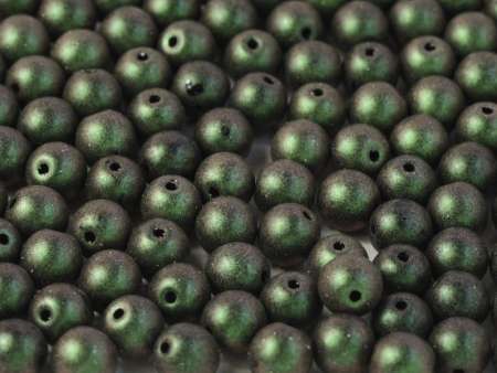 8 mm kerek gyöngy polychrome olive-mauve 10 db
