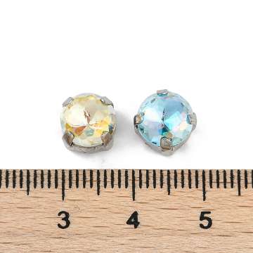 foglalatos üveg kaboson kerek 8 mm: moonlight aquamarine