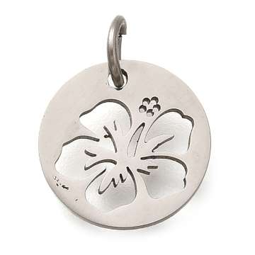 rozsdamentes acél filigrán Hawaii hibiszkusz medál