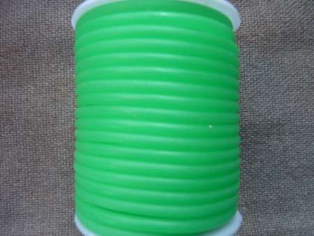 kaucsuk nyaklánc alap áttetsző világoszöld 4 mm 50 cm