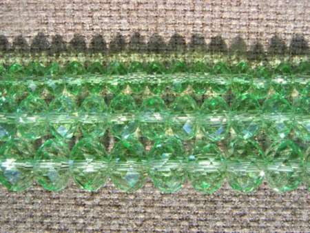 10 x 7 mm peridotzöld donut 10 db