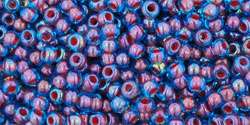 Toho 11/0 oxblood festett közepű aqua 10 g