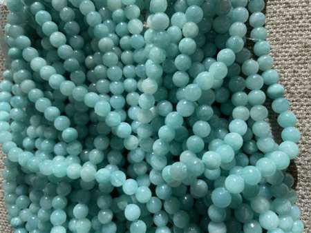 világos kékeszöld jade utánzat 6 mm szál