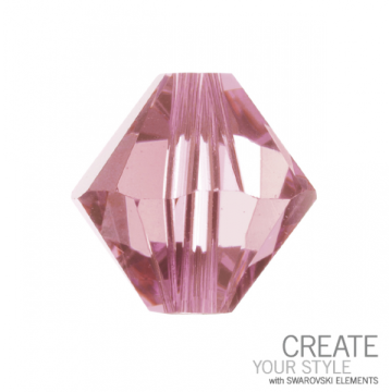 bicone 3 mm: light rose